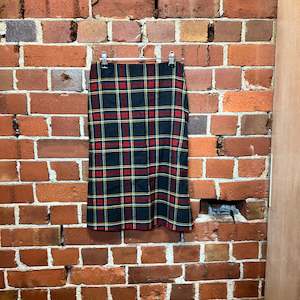 MOSCHINO tartan wool skirt