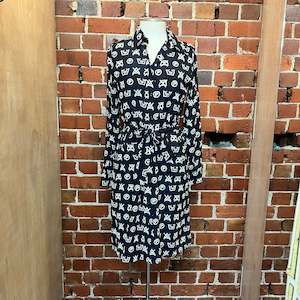 Moschino 1: MOSCHINO 'Dry-clean Only' silk dress