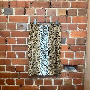 Moschino 1: MOSCHINO leopard faux fur skirt