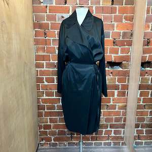 ZAMBESI silk wrap coat dress