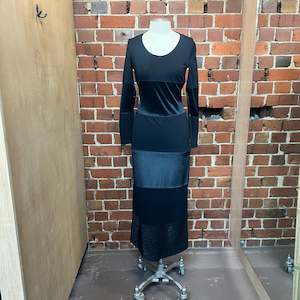 MOSCHINO mixed fabric gown