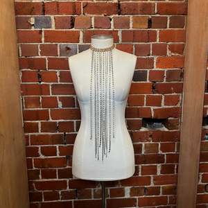 Martin Margiela: MARTIN MARGIELA X H&M waterfall rhinestone choker necklace