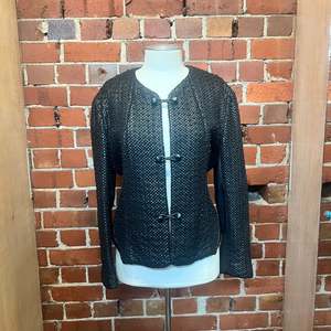 ISSEY MIYAKE 1980's woven leather jacket