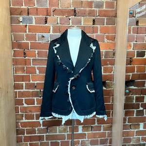 COMME DES GARCONS satin ruffled jacket