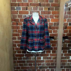 MOSCHINO tartan wool jacket