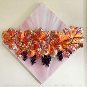 Autumn Vintage Copper and Tigers Eye Grapevines - Summer Brook Art NZ