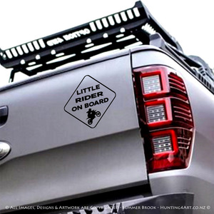 Products: Little Rider On Board - MotoX Premium Vinyl Decal - Hunting4Art NZ