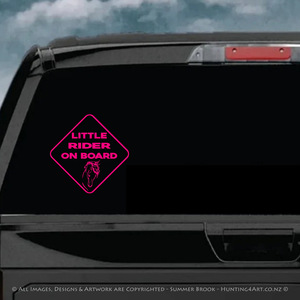 Products: Little Rider On Board - Horse Premium Vinyl Decal - Hunting4Art NZ