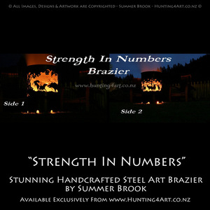 Products: Strength In Numbers - Upcycled Steel Art Brazier - Hunting4Art NZ