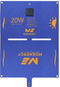 Camping: MoEnergy 20W S-Portable Solar Charger Hunting & Fishing