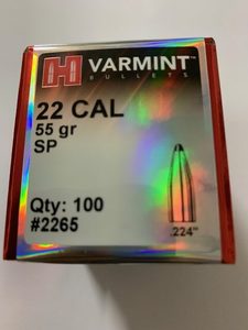 Hornady 22 Cal 55gr SP Varmint Qty 100 2265 - Hunt Nz