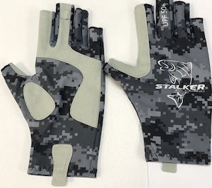 Clothing: Stalker Camo/Grey Gloves - Kiwi Fly Fishing