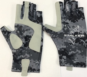 Clothing: Stalker Camo/Grey Gloves - Kiwi Fly Fishing