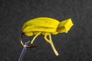 Dry Flies: Yellow Foam Gum Beetle - Kiwi Fly Fishing