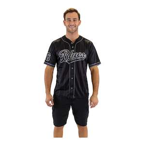 Blues Adult Blackout Baseball Shirt