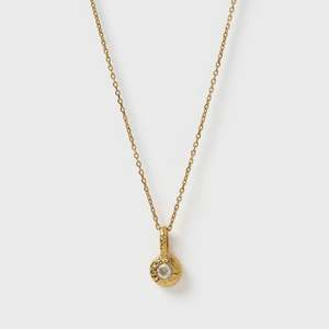 Homeware: Crushed Birthstone Necklace - April Diamond