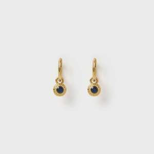 Homeware: Crushed Birthstone Earrings - September Sapphire