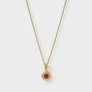 Homeware: Crushed Birthstone Necklace - July Ruby