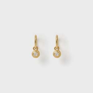 Homeware: Crushed Birthstone Earrings - April Diamond