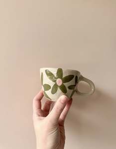 Homewares: Floral Olive Mug