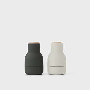Homewares: Menu Bottle Grinder Set Small - Ash/Carbon Beech Lid