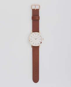 The Resin - Limited Edition - White Nougat with Tan Leather