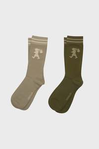 Runaway Girl Socks 2 Pack Sage/Olive