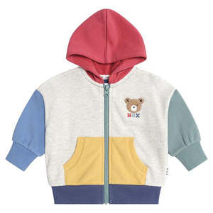 Clothing: Huxbear Zip Up Hoodie Colourblock