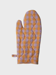 Kumquat Bloom Seersucker Oven Mitt