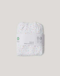 Bath: Muslin Wash Cloth 6pk Confetti Pink