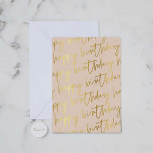 Happy Birthday Blush Greeting Card
