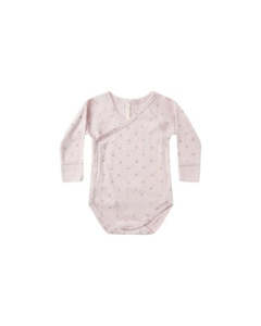 Quincy Mae: Side Snap Bodysuit - Lilac Ditsy