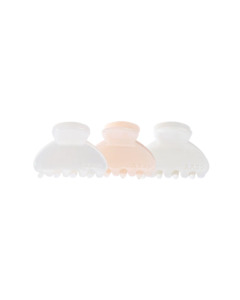 Mini Hair Claw Set - Pearl, Husk, Powder