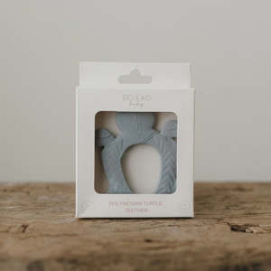 Bo Ko: Polynesian Turtle Teether Duck Egg Blue