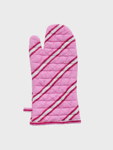 Mosey Me: Raspberry Stripe Oven Mitt