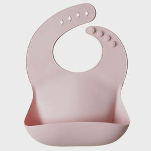 Mushie: Silicone Baby Bib - Blush