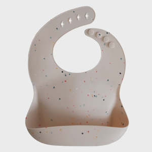 Mushie: Silicone Baby Bib - Vanilla Confetti
