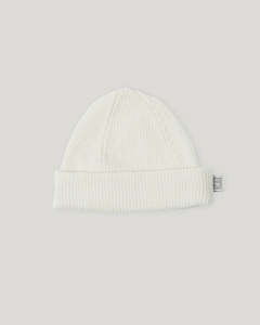 Babu: Merino Ribbed Hat Cream