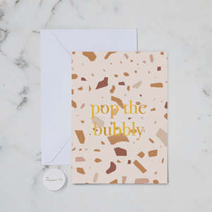 Papier Hq: Pop The Bubbly Greeting Card