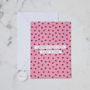 Congratulations Love Birds Greeting Card