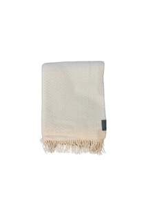 Fibre: Wool Throw - Blanco