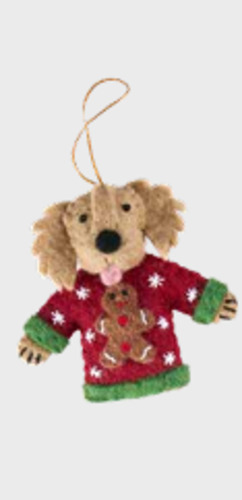 Pashom Christmas Decoration -Retriever In Xmas Sweater