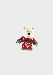 Pashom Christmas Decoration - Westie In Xmas Sweater