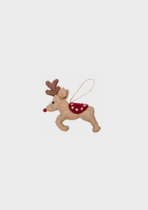 Pashom: Pashom Christmas Decoration - Prancing Reindeer Red