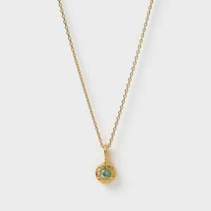 Arms Of Eve: Crushed Birthstone Necklace - March Aquamarine