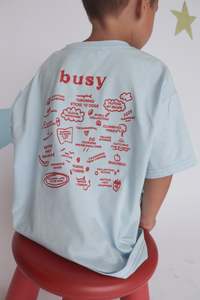 Baby 1: Busy Tee - Light Blue