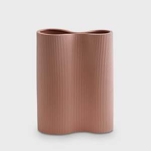 Ceramics: Ribbed Infinity Vase Medium Orche