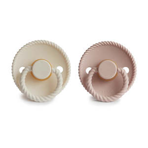 Frigg Rope Latex Pacifier Blush/Cream