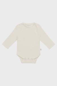 Jamie Kay: Merino Long Sleeve Envelope Bodysuit - Cloud