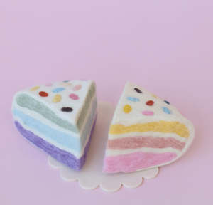 Confetti Rainbow Cake 2 Slices